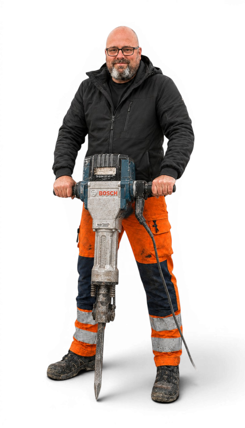 Christian Jensen fra Centrum Gruppen med Bosch nedbrydningshammer