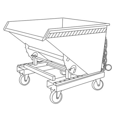 Vippecontainer til gaffeltruck